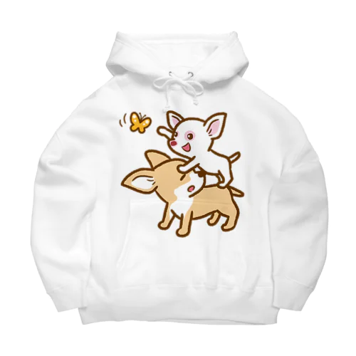 スムースチワワの Lulu と Kiki - 2 Big Hoodie