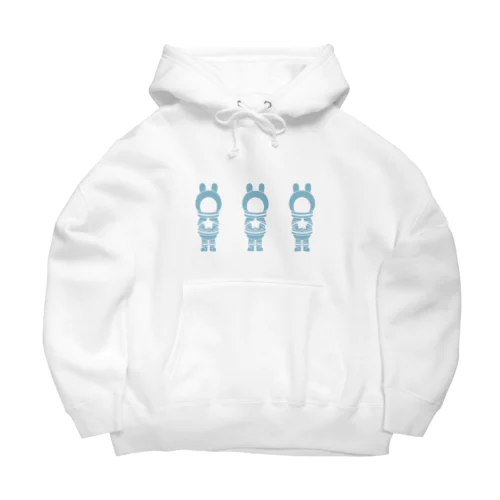 宇宙戦士ウサ　blue Big Hoodie