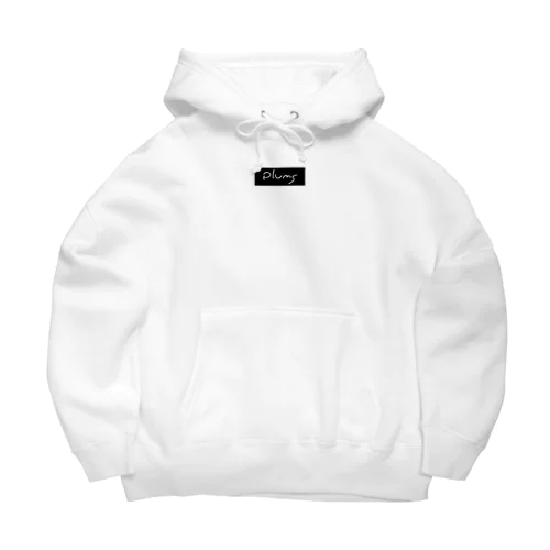 plums 黒ロゴ Big Hoodie