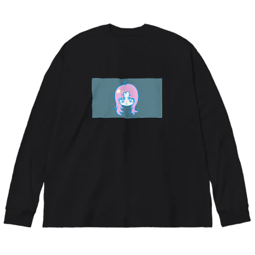 ピンクの髪の女の子 Big Long Sleeve T-Shirt