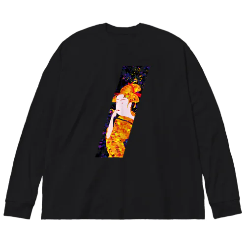 歌麿Orange　ポッピンを吹く女 Big Long Sleeve T-Shirt