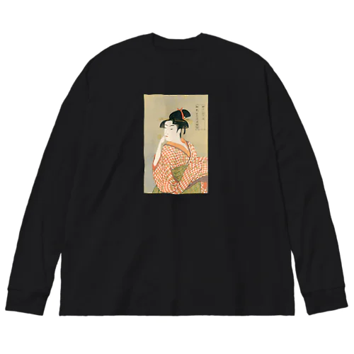 ビードロを吹く娘　utamaro Big Long Sleeve T-Shirt