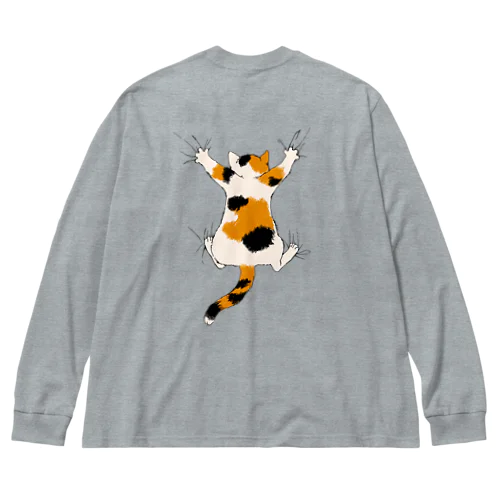 気まま三毛猫（両面） Big Long Sleeve T-Shirt