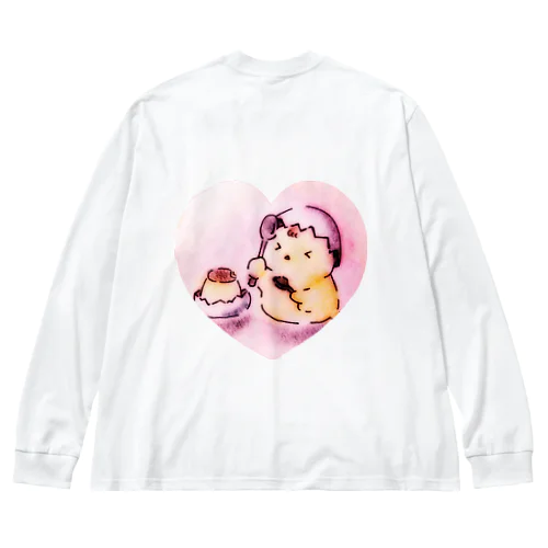ぴよちゃんとプリン（ハート） Big Long Sleeve T-Shirt