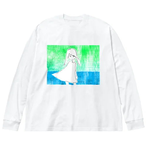 海と少女 Big Long Sleeve T-Shirt