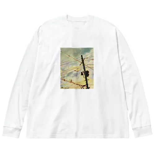 夕暮れすきすき電信柱ちゃん Big Long Sleeve T-Shirt