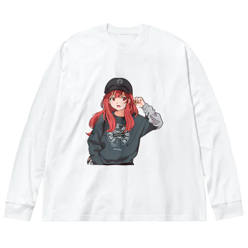 赤髪ストリート美少女 Big Long Sleeve T-Shirt