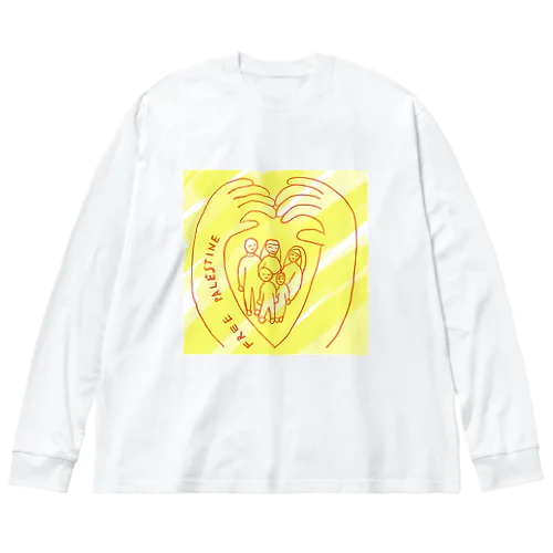 FREE PALESTINE  寄付の日Tシャツ Big Long Sleeve T-Shirt