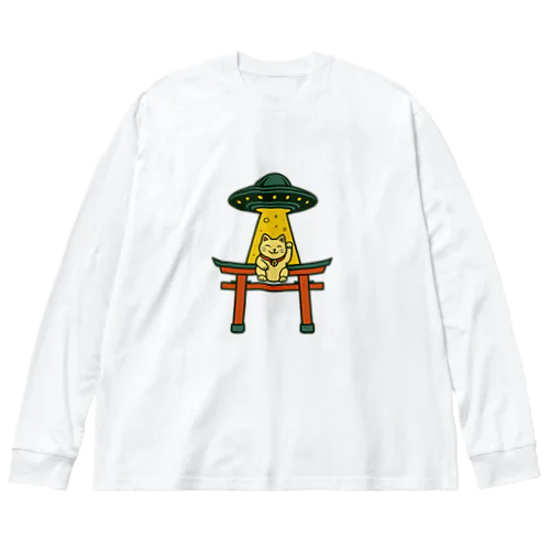 幸運誘拐中 – スペース招き猫Tシャツ Big Long Sleeve T-Shirt