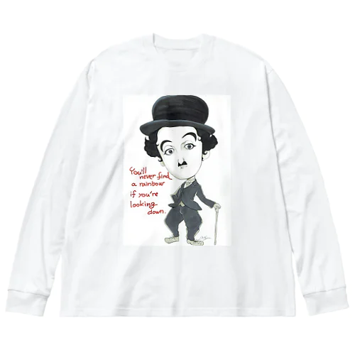 charlie_chaplin_message Big Long Sleeve T-Shirt