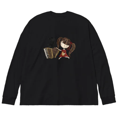 猫降る夜 Big Long Sleeve T-Shirt
