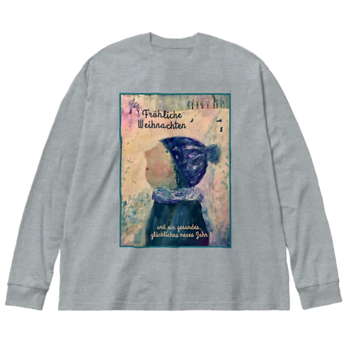 冬の情景クリスマスカード Big Long Sleeve T-Shirt