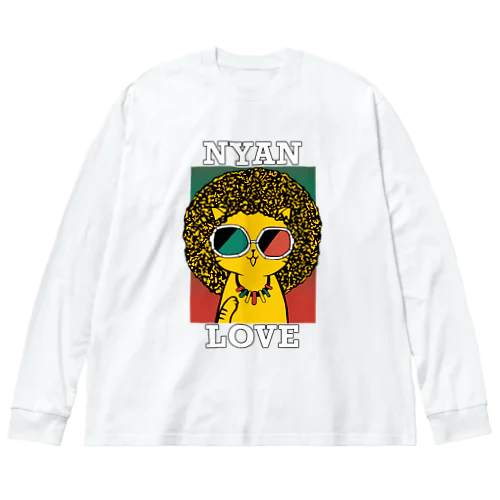NYAN LOVEアフロ Big Long Sleeve T-Shirt