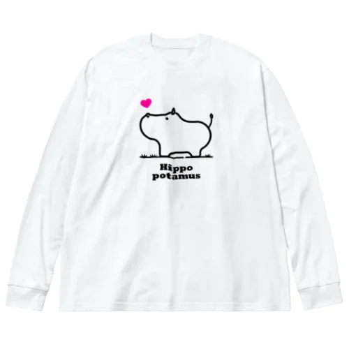 ヒッポー（カバ） Big Long Sleeve T-Shirt
