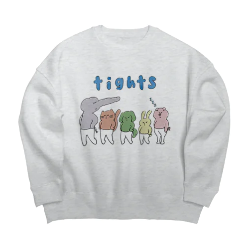 白タイツでおすまし Big Crew Neck Sweatshirt