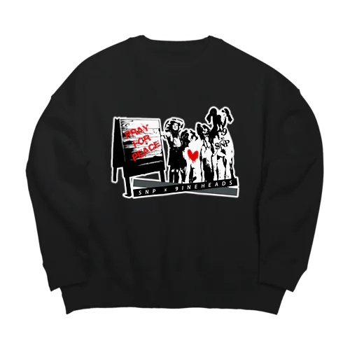 Snp×9ine PrayForPeace Big Crew Neck Sweatshirt