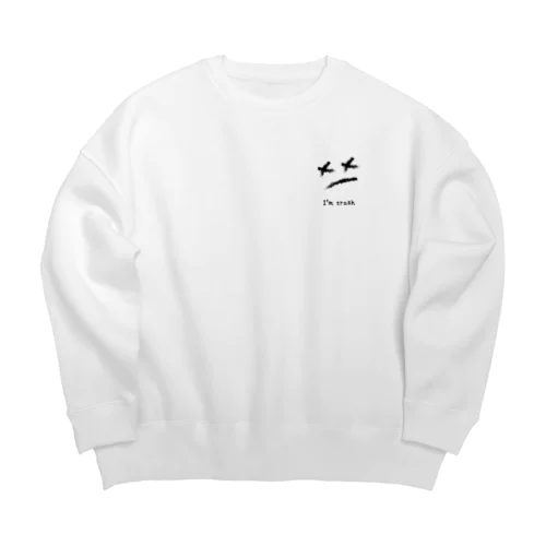 シンプル trash Big Crew Neck Sweatshirt