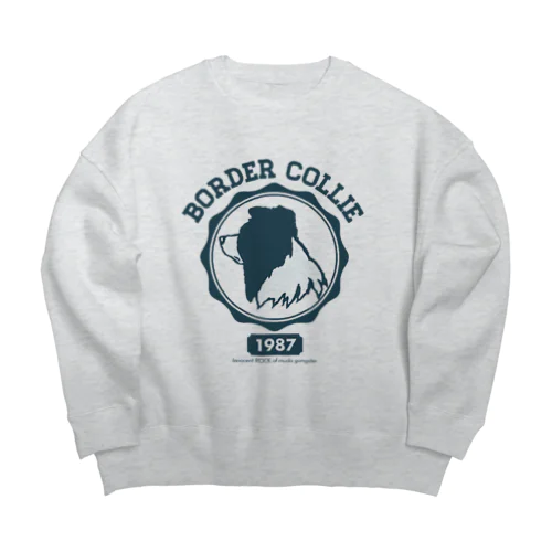 ボーダーコリー カレッジ風ロゴ Big Crew Neck Sweatshirt
