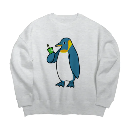 まじめペンギン Big Crew Neck Sweatshirt