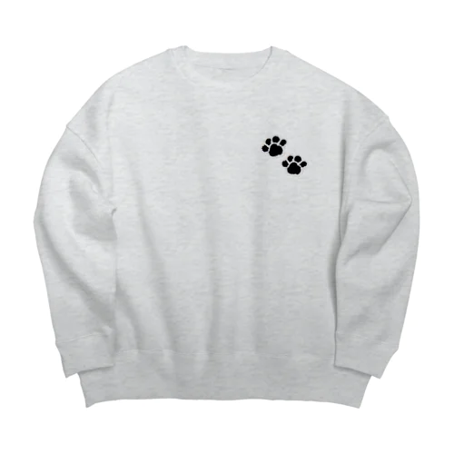 ワンポイント肉球🐾 Big Crew Neck Sweatshirt