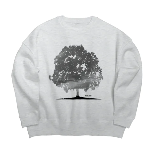 灰色の木と気 Big Crew Neck Sweatshirt