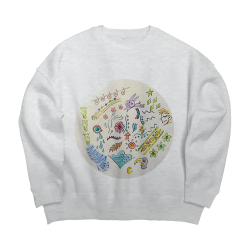 ウサギら Big Crew Neck Sweatshirt