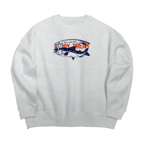 サーモン サモタンの夢    ちいさめ Big Crew Neck Sweatshirt