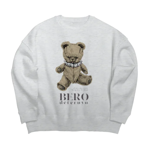 BERO deteruyo（くまさん） Big Crew Neck Sweatshirt