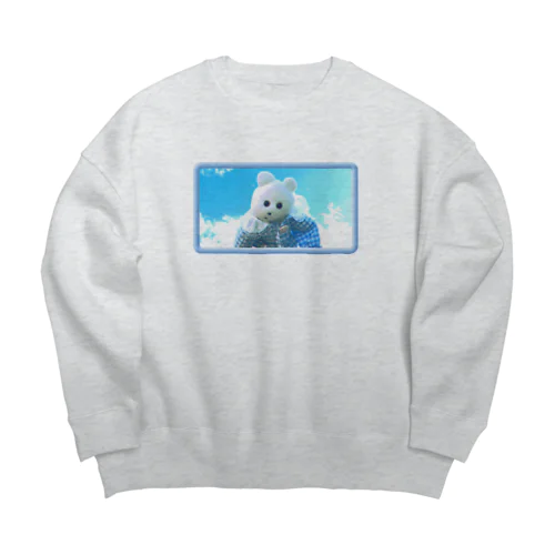 kmakici window Big Crew Neck Sweatshirt