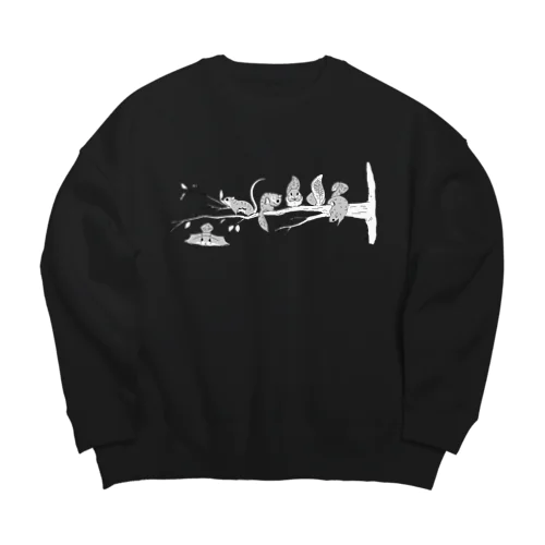 モモンガの枝 Big Crew Neck Sweatshirt
