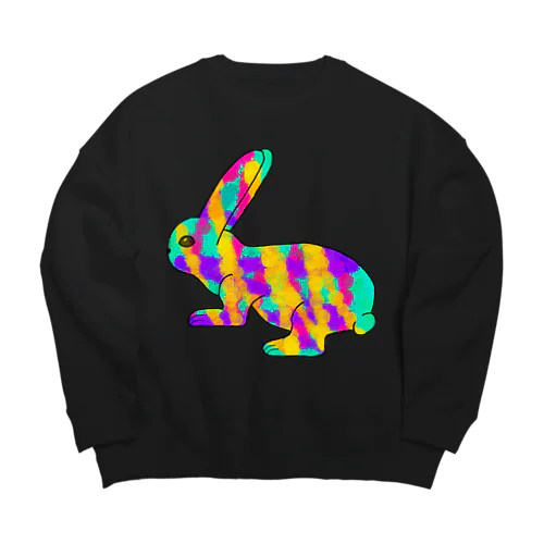 ねおんらびっと。 Big Crew Neck Sweatshirt