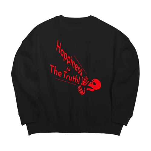 Happiness Is The Truth!（赤） Big Crew Neck Sweatshirt