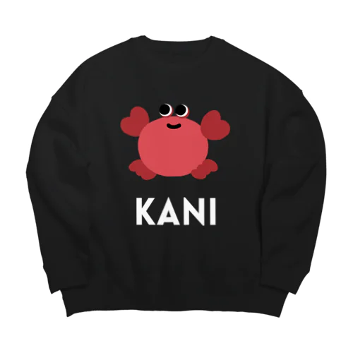 カニ〈文字白〉 Big Crew Neck Sweatshirt