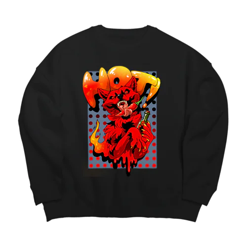 HOT CHILI WOLF Big Crew Neck Sweatshirt