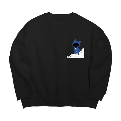 にゃーころ寒い Big Crew Neck Sweatshirt