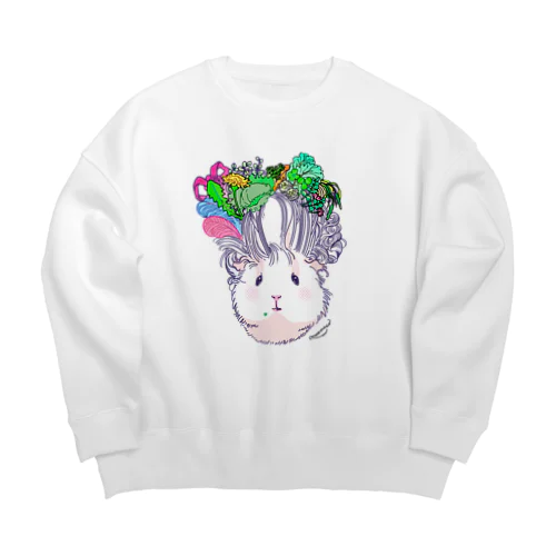 ロココなモルモット Big Crew Neck Sweatshirt