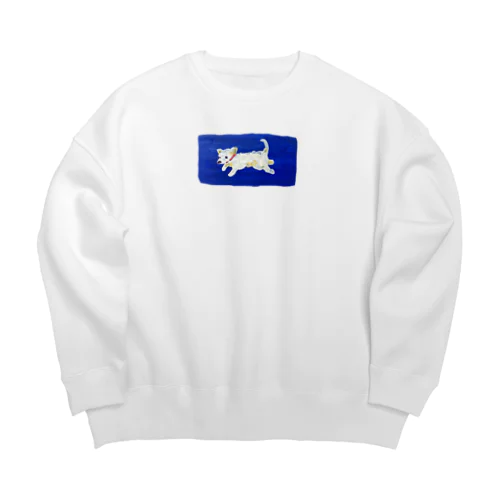 絵の具の愛犬 Big Crew Neck Sweatshirt