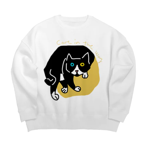 cat-in-the-wqy Big Crew Neck Sweatshirt