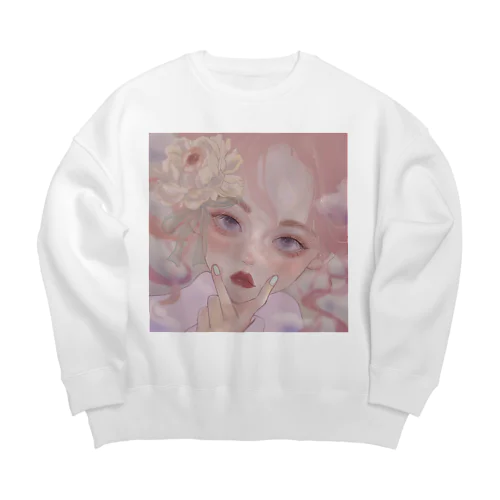 れみんちゃん　女の子 Big Crew Neck Sweatshirt
