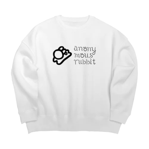 アノニマスうさぎ Big Crew Neck Sweatshirt