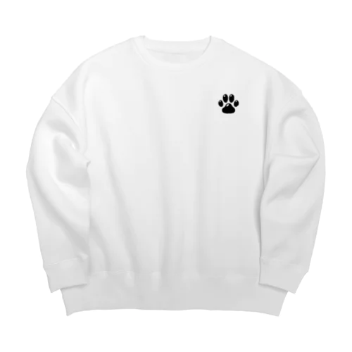 肉球ブラック Big Crew Neck Sweatshirt