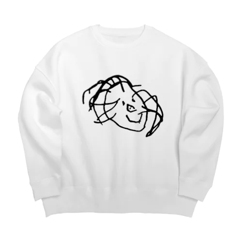 子どもが描いたママのかお Big Crew Neck Sweatshirt
