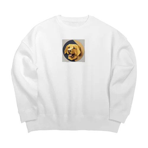 折り紙風ゴールデンレトリバー Big Crew Neck Sweatshirt