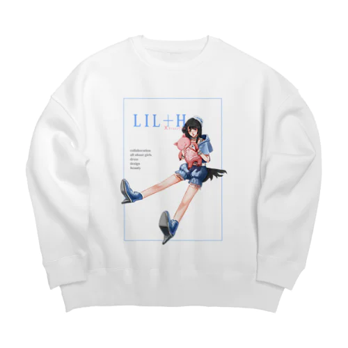 [LIL+H x FixerCho] おんなのことぶたのぬい -magazine ver.- Big Crew Neck Sweatshirt