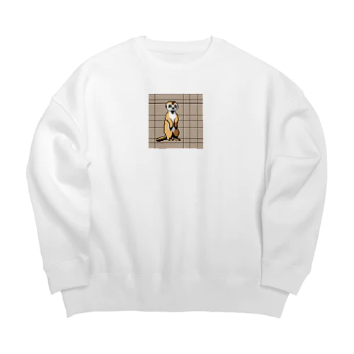 ドット絵ミーアキャット Big Crew Neck Sweatshirt