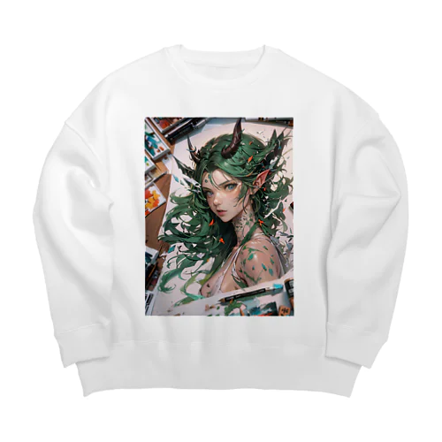 succubus art Big Crew Neck Sweatshirt
