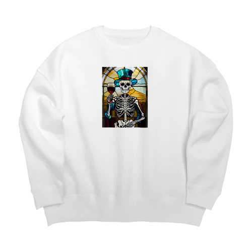 ホネ男とワイン Big Crew Neck Sweatshirt