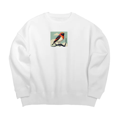 幸福を運ぶ鳥 Big Crew Neck Sweatshirt