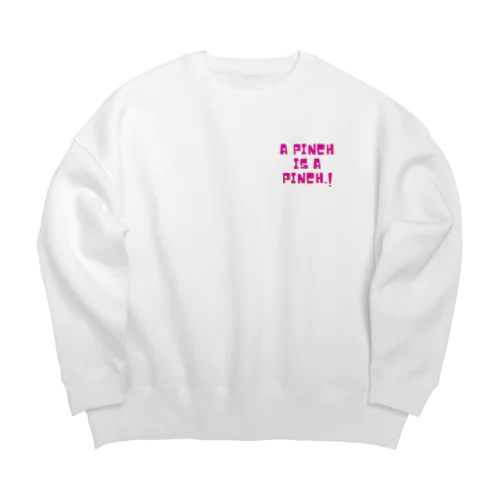 ピンチはピンチ！ Big Crew Neck Sweatshirt