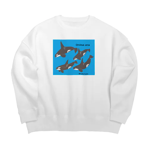 シャチ南極エコタイプ Big Crew Neck Sweatshirt